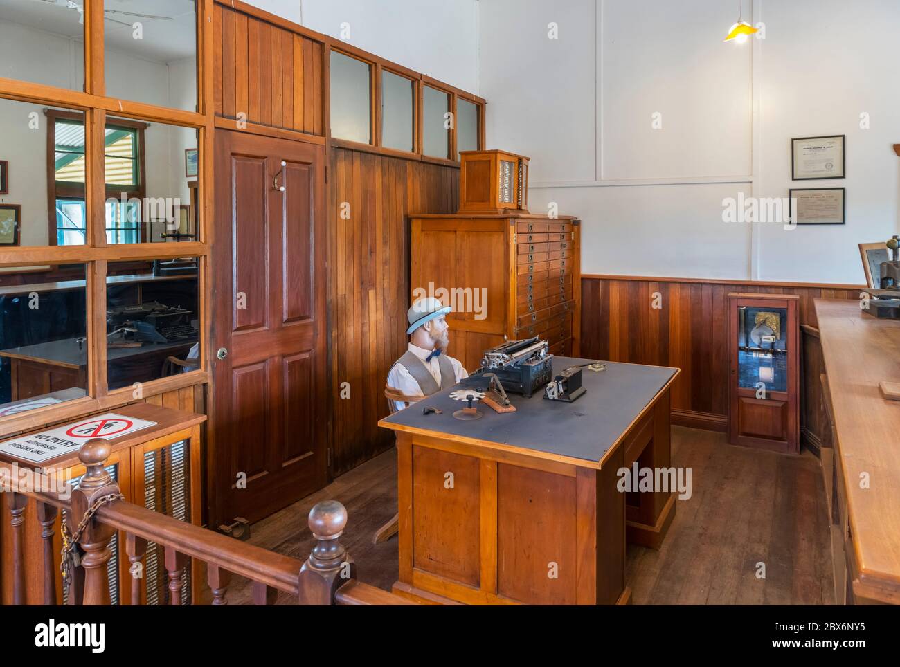 Bureau du directeur à la mine touristique de Hannan's North, Kalgoorlie, Eastern Goldfields, Australie occidentale, Australie Banque D'Images