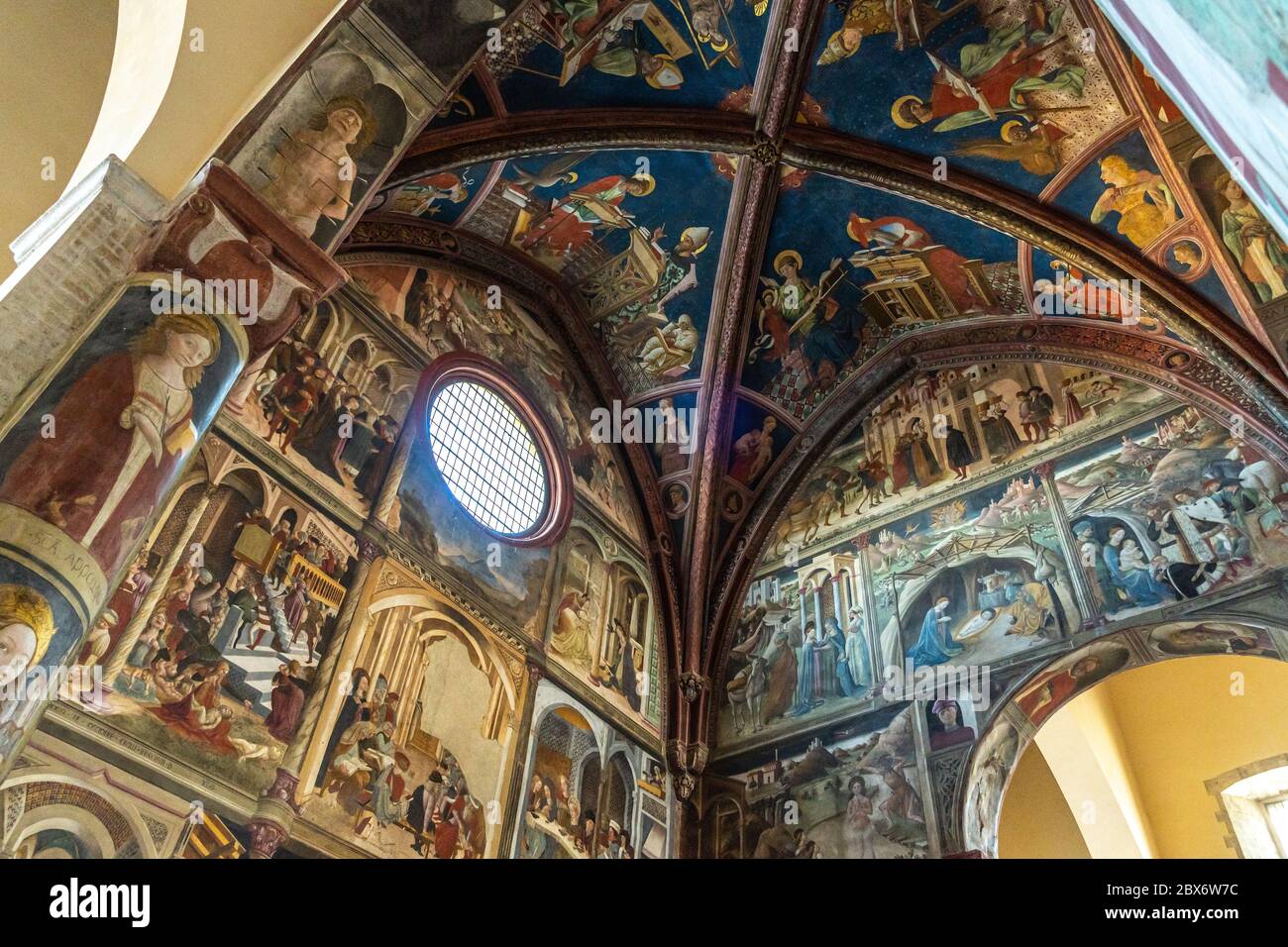 Cathédrale de Santa Maria Assunta. Presbytère, le choeur des canons. Atri, région des Abruzzes, Italie, Europe Banque D'Images