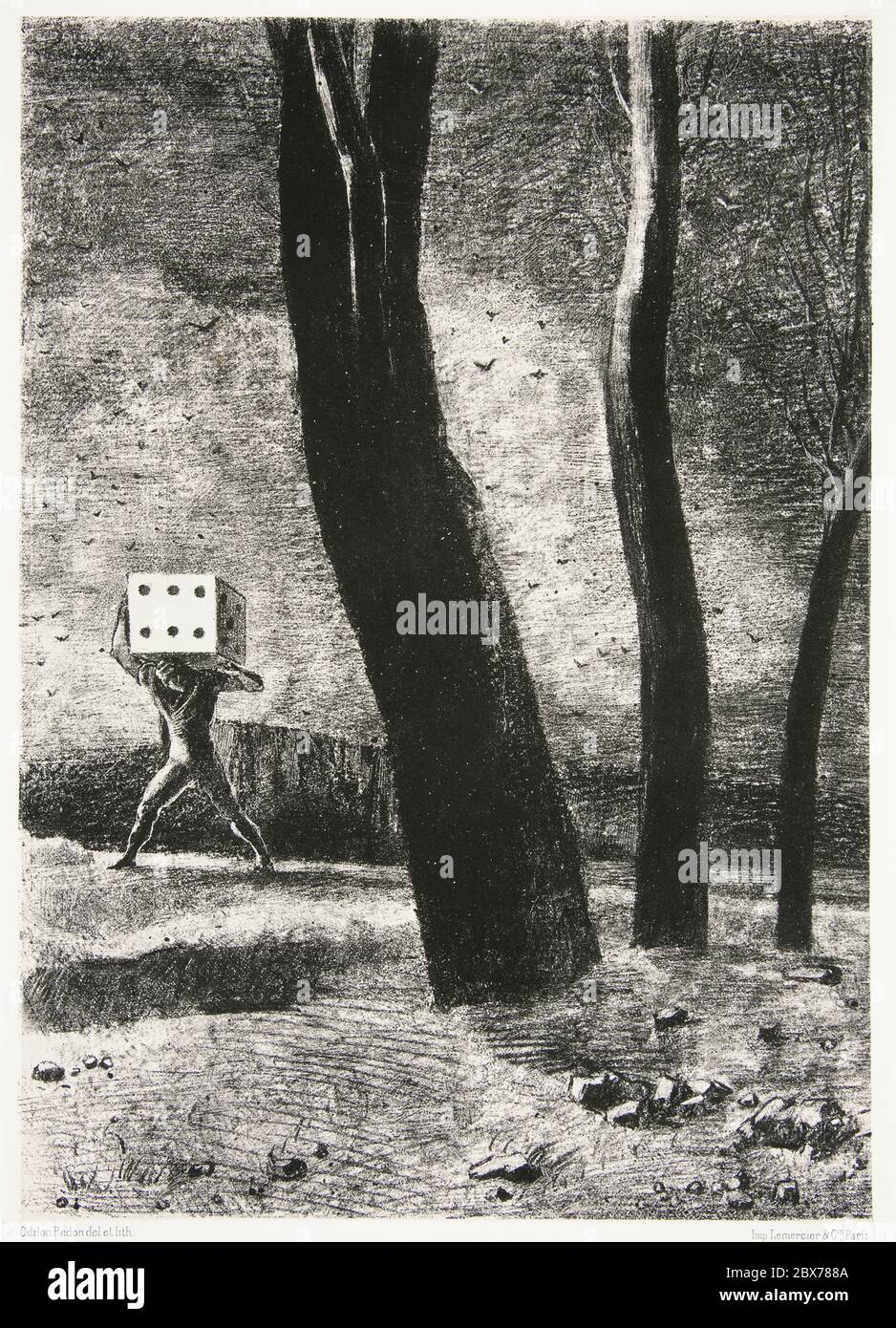 Le jouet (1879) par Odilon Redon. Original de la galerie d'art de l'université de Yale. Banque D'Images