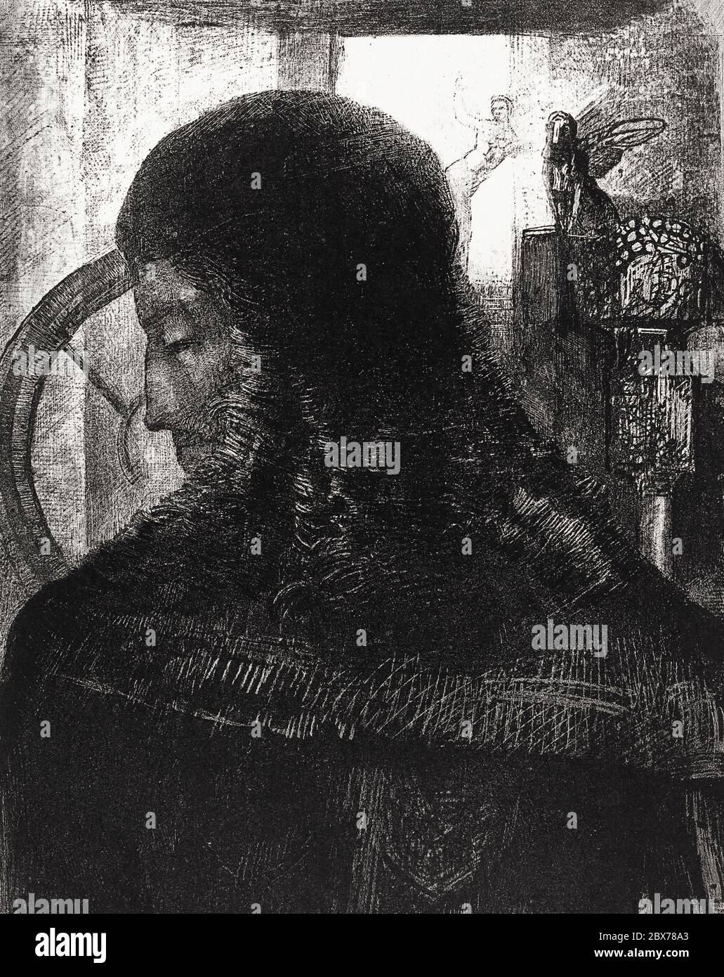 Old Knight (1896) par Odilon Redon. Original de la Galerie nationale d'Art Banque D'Images