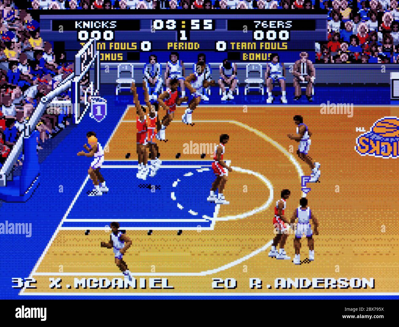 Tecmo Super NBA Basketball - SNES Super Nintendo - usage éditorial seulement Banque D'Images