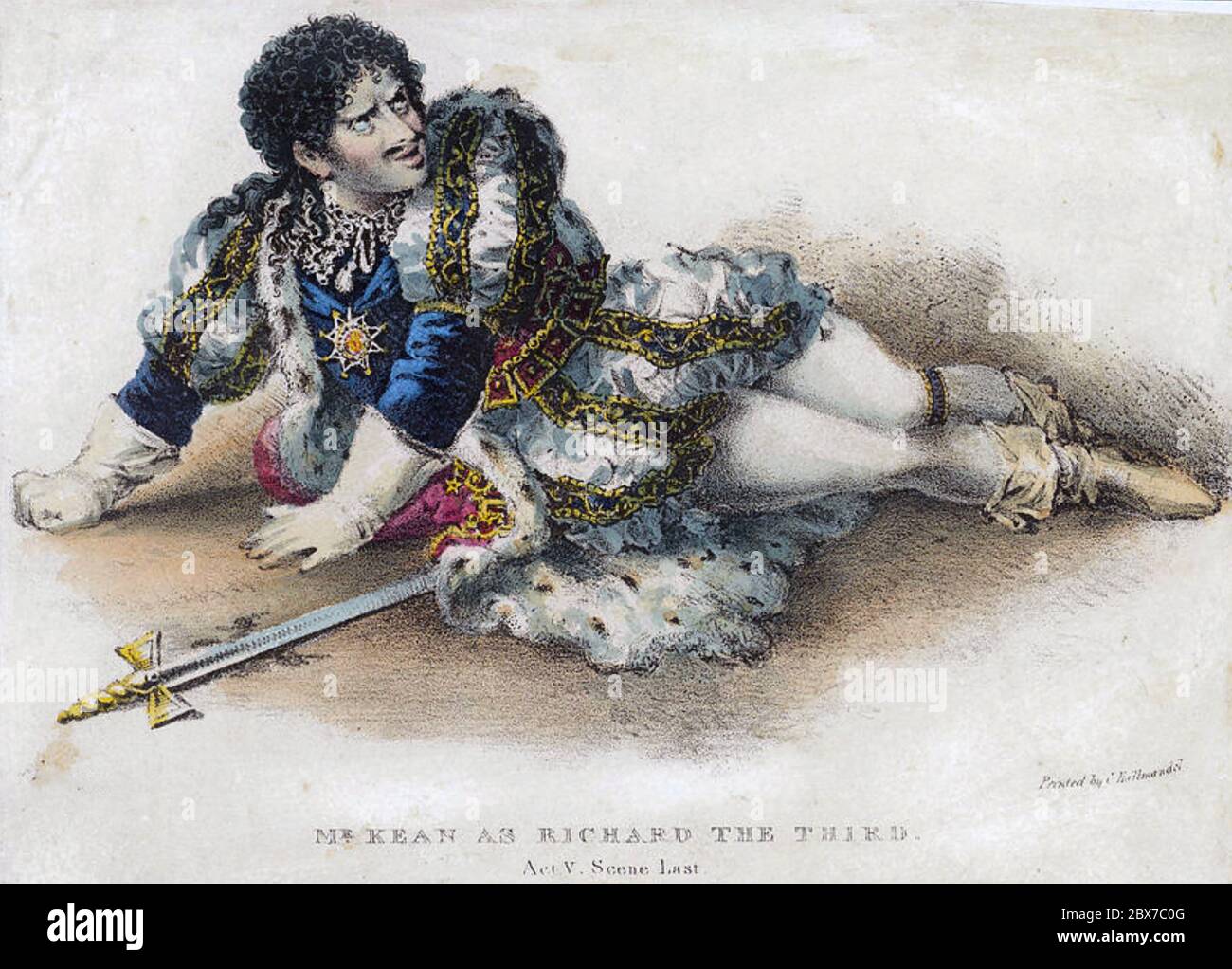 EDMUND KEAN (1797-1833) acteur anglais dans la pièce de Shakespeare Richard III Banque D'Images