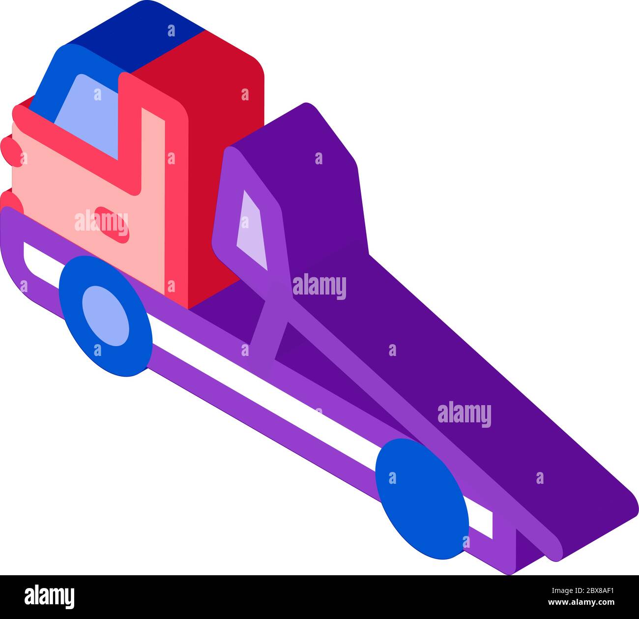 Illustration vectorielle de l'icône isométrique du chariot d'évacuation Illustration de Vecteur