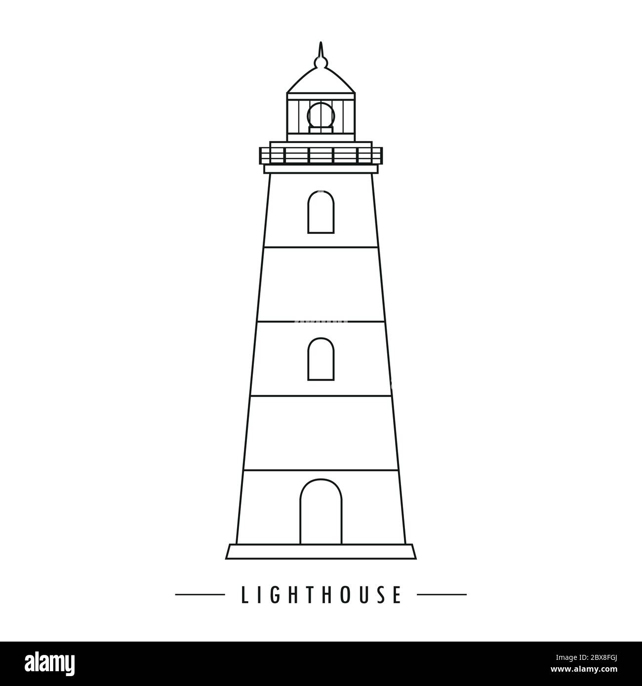 schéma de phare isolé sur illustration vectorielle blanche EPS10 Illustration de Vecteur