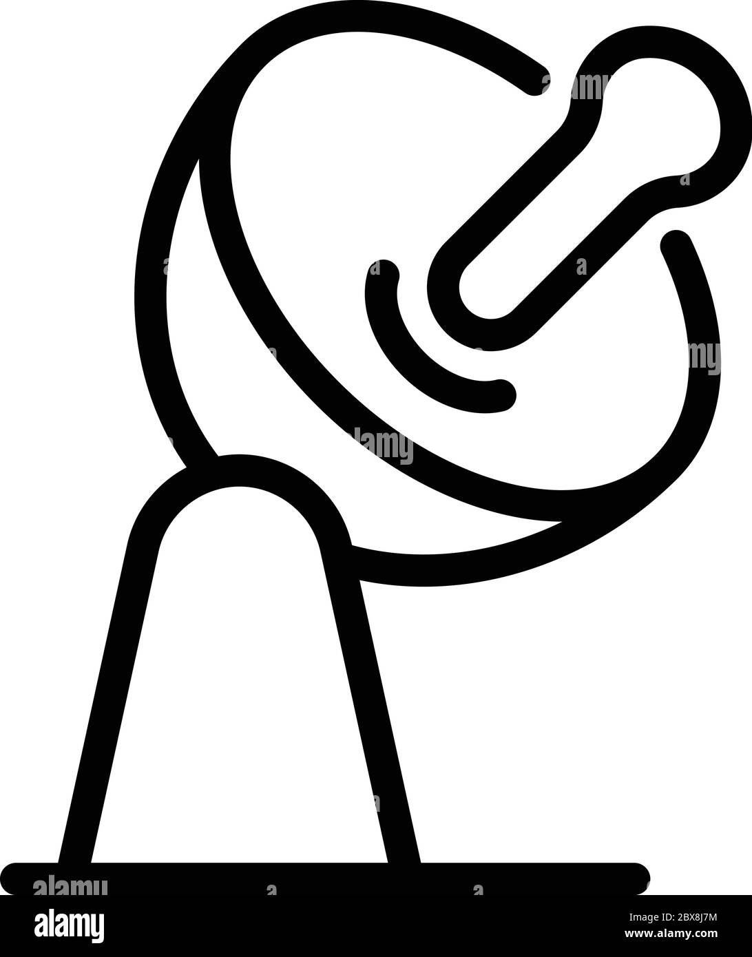 Icône satellite sol, style de contour Illustration de Vecteur