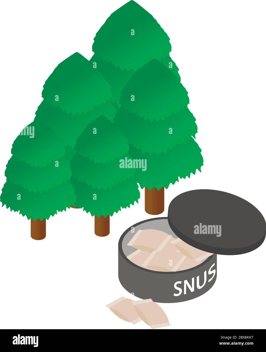 Icône de snus suédois, style isométrique Illustration de Vecteur