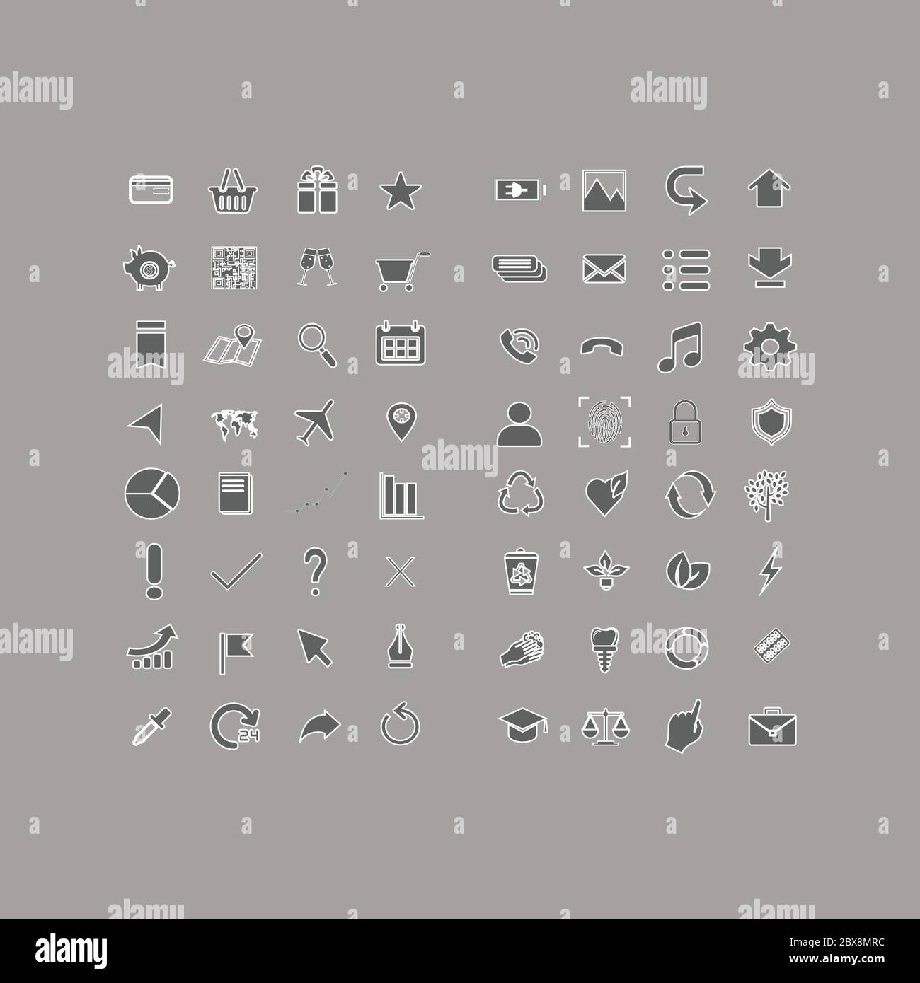 Icônes simples multimédia définies Illustration de Vecteur