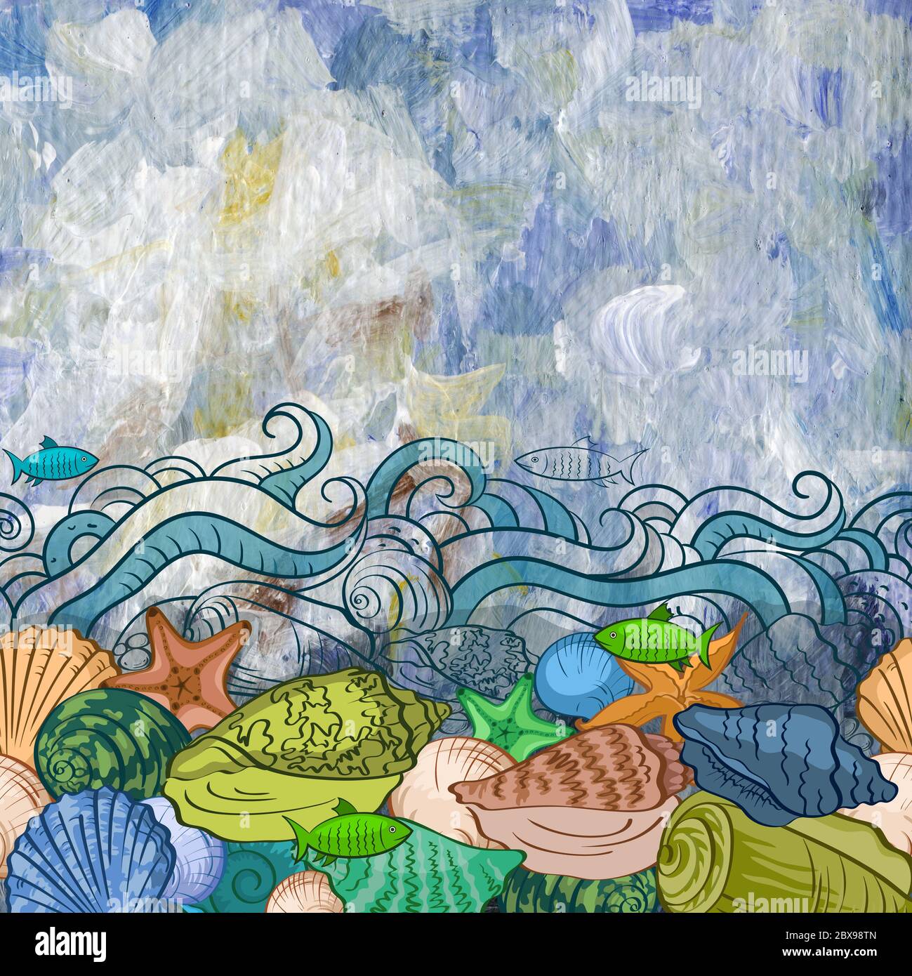 Modèle exotiques de la mer Banque D'Images