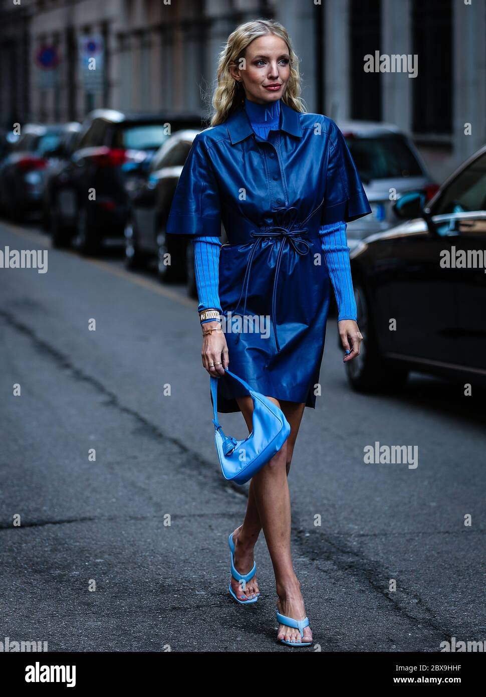 Milan, Italie. 21 février 2020. MILAN, Italie- 21 2020 février : Leonie Hanne dans la rue pendant la semaine de la mode de Milan. (Photo de Mauro Del signore/Pacific Press) crédit: Pacific Press Agency/Alay Live News Banque D'Images