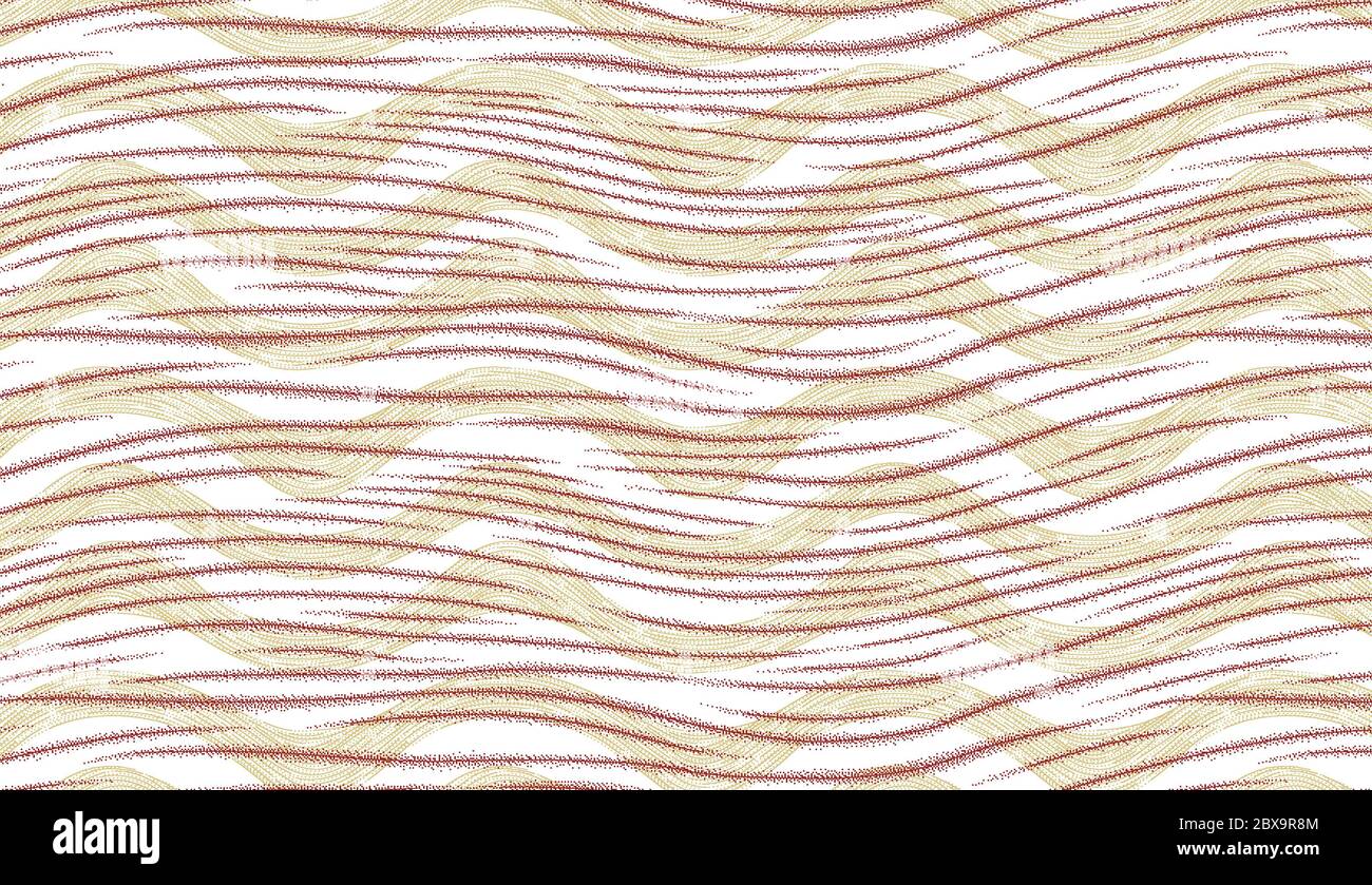 Arrière-plan vectoriel abstrait de l'onde de fumée. Flux nano dynamique avec particules en relief. Illustration de l'écoulement dynamique fumé à effet ondulé Banque D'Images