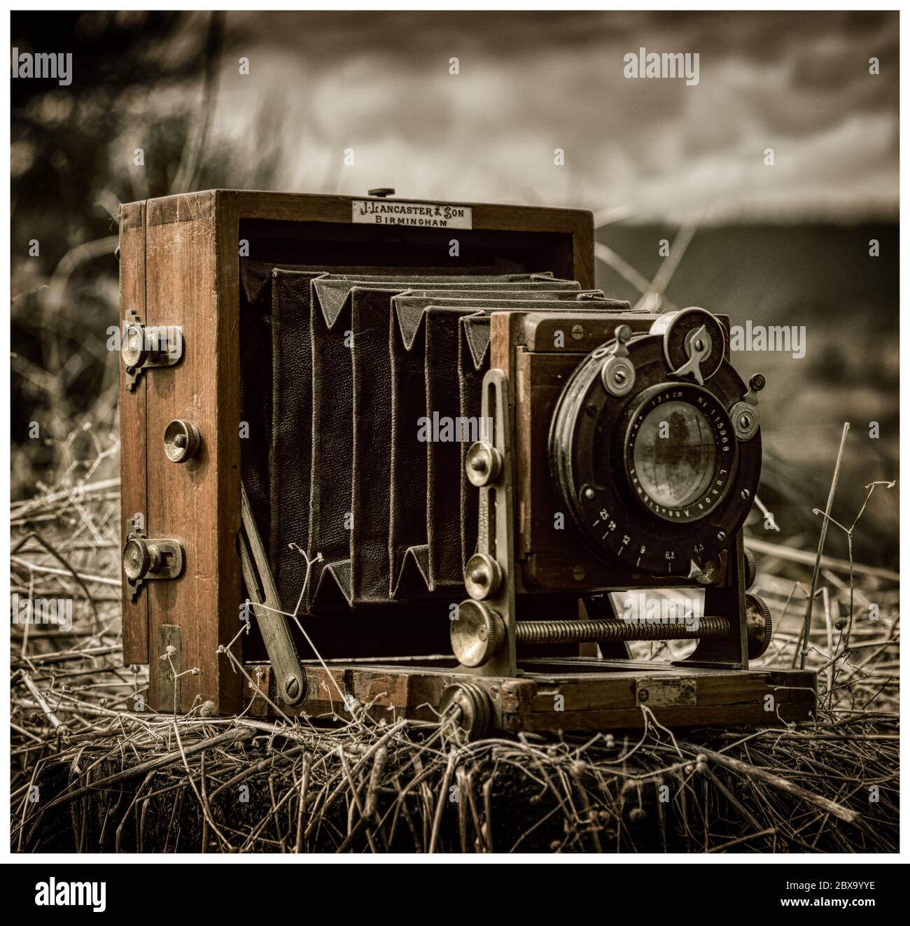 Ancienne caméra à soufflets Banque D'Images