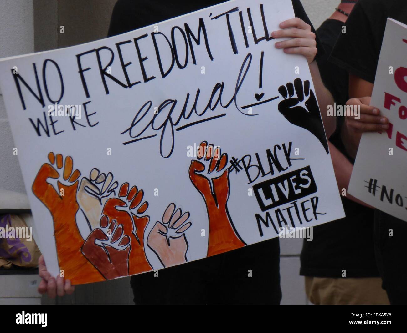 Black Lives Matter Protest, 5 juin 2020, Sierra Vista, Arizona, États-Unis Banque D'Images