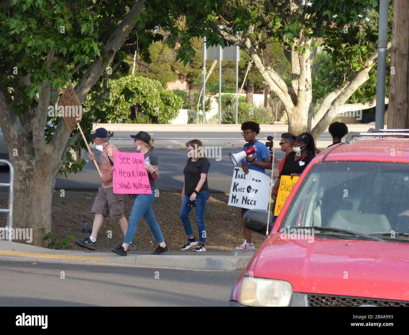 Black Lives Matter Protest, 5 juin 2020, Sierra Vista, Arizona, États-Unis Banque D'Images