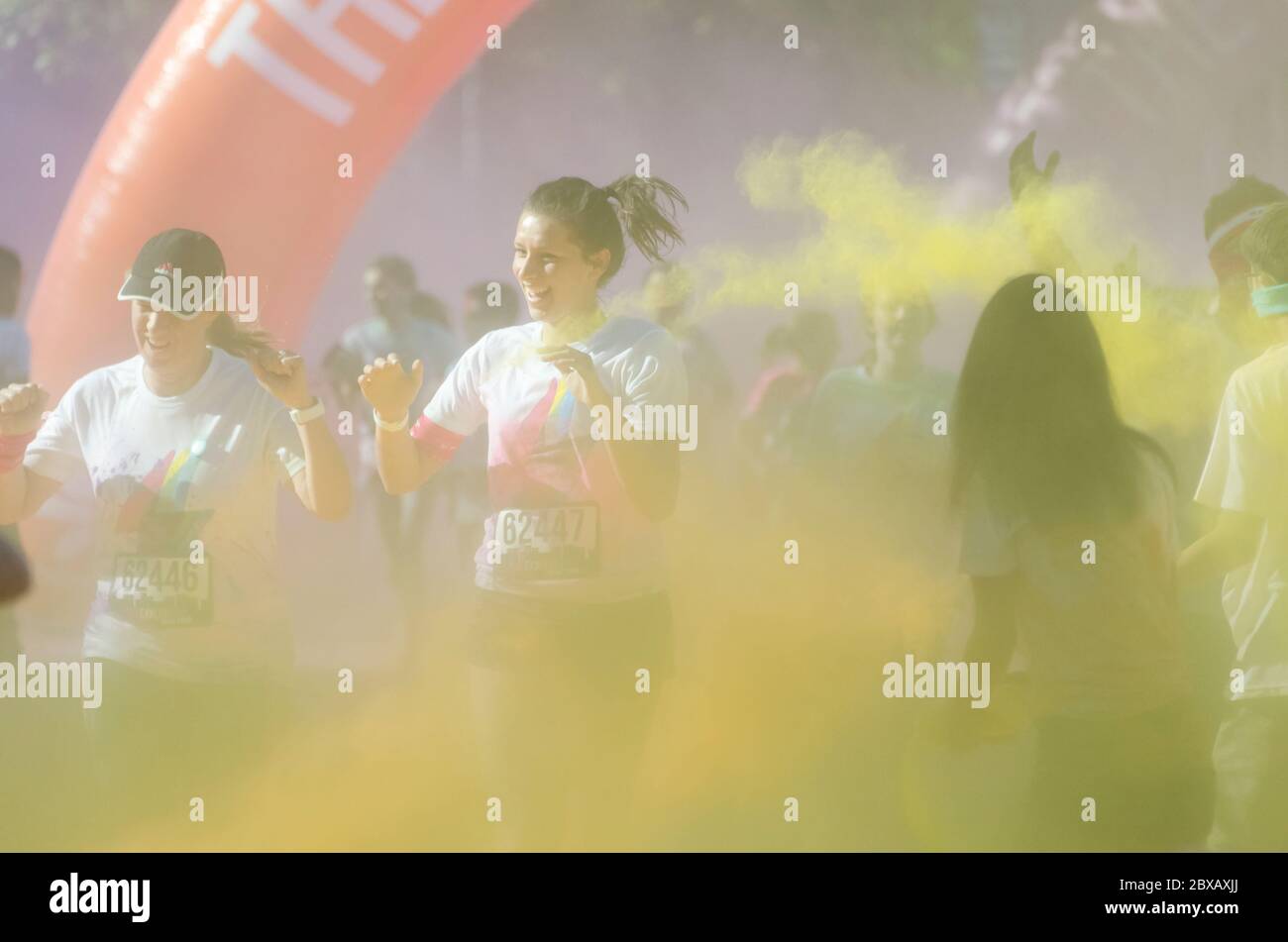 Images de The Color Run, à Seattle, Washington, États-Unis Banque D'Images