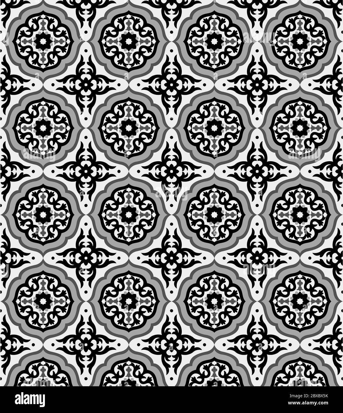 Magnifique motif sans couture blanc coloré marocain, tuiles portugaises, ornements. Peut être utilisé pour le fond d'écran, les fonds de motifs, l'arrière-plan de la page Web Banque D'Images