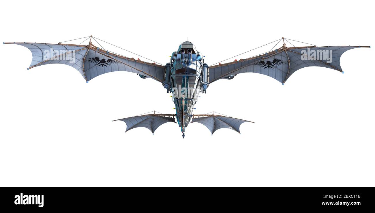 avion d'époque dragon. Cet ancien avion mettra un peu de plaisir dans vos créations, l'illustration 3d Banque D'Images