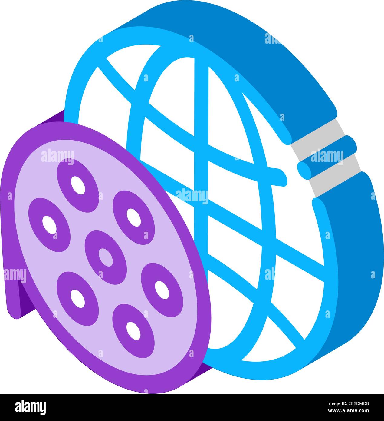 illustration vectorielle d'icône isométrique avec technologie d'enregistrement mondiale Illustration de Vecteur