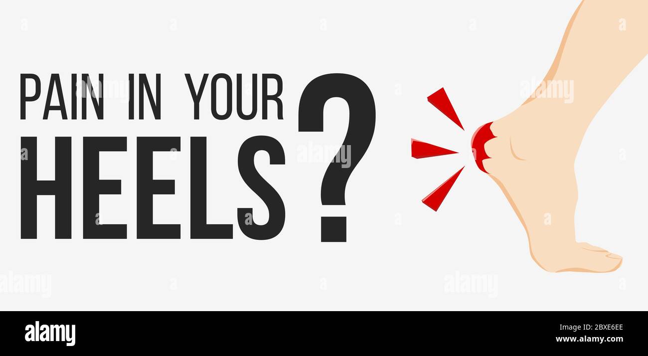 La jambe s'accompagne d'une douleur au talon Illustration de Vecteur