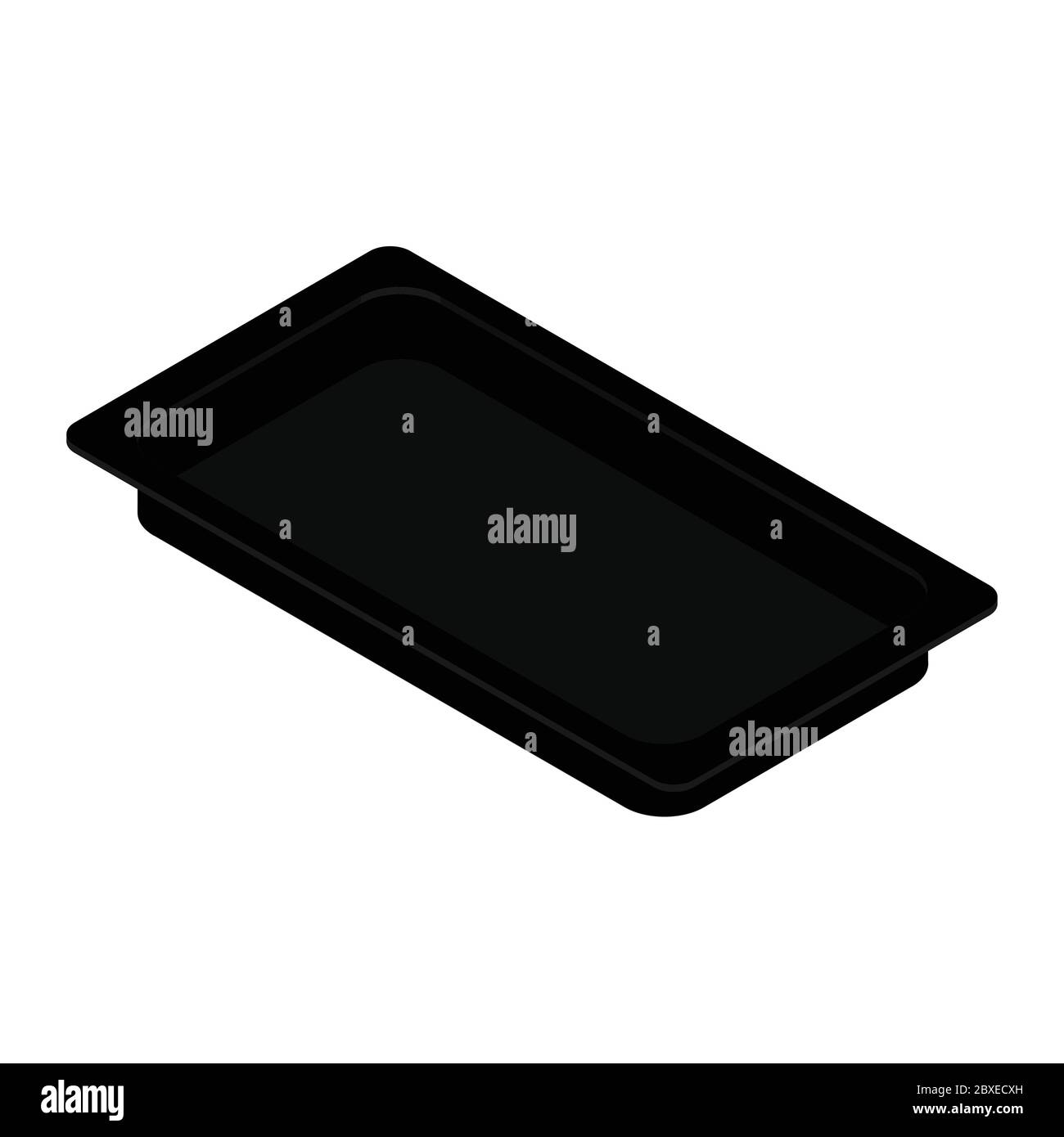 Plaque de cuisson vide isolée sur fond blanc. Vue isométrique. Vecteur Illustration de Vecteur