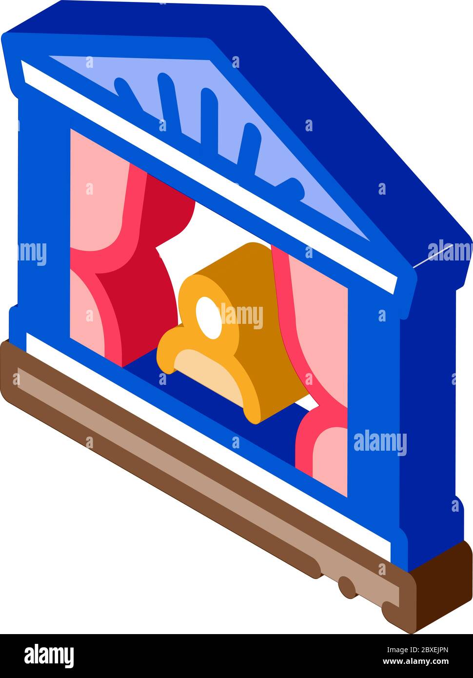 illustration vectorielle d'icône isométrique de théâtre antique grec Illustration de Vecteur