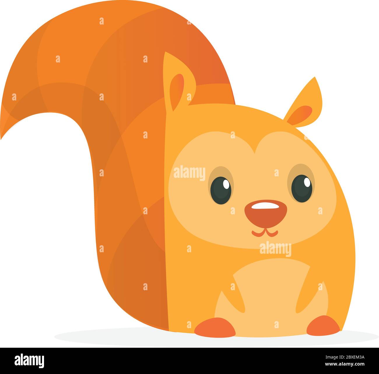 Écureuil de dessin animé sur fond blanc. Illustration vectorielle Illustration de Vecteur