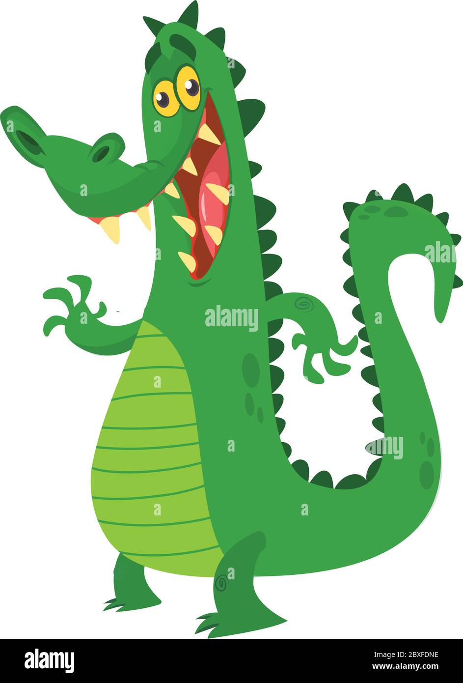 Crocodile drôle de dessin animé. Illustration vectorielle. Design pour l'impression, la mascotte ou l'illustration de livre pour enfants Illustration de Vecteur