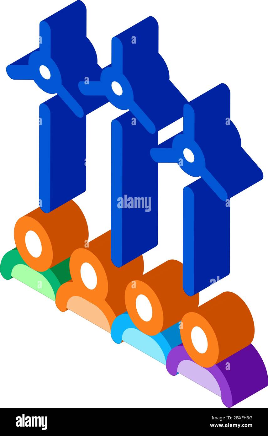 examen général techniciens en énergie éolienne illustration vectorielle d'icône isométrique Illustration de Vecteur