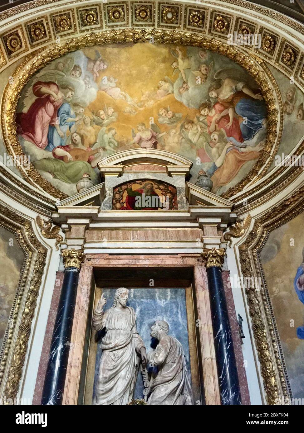 La basilique des Saints Trifone et Agostino, Rome, Italie Banque D'Images