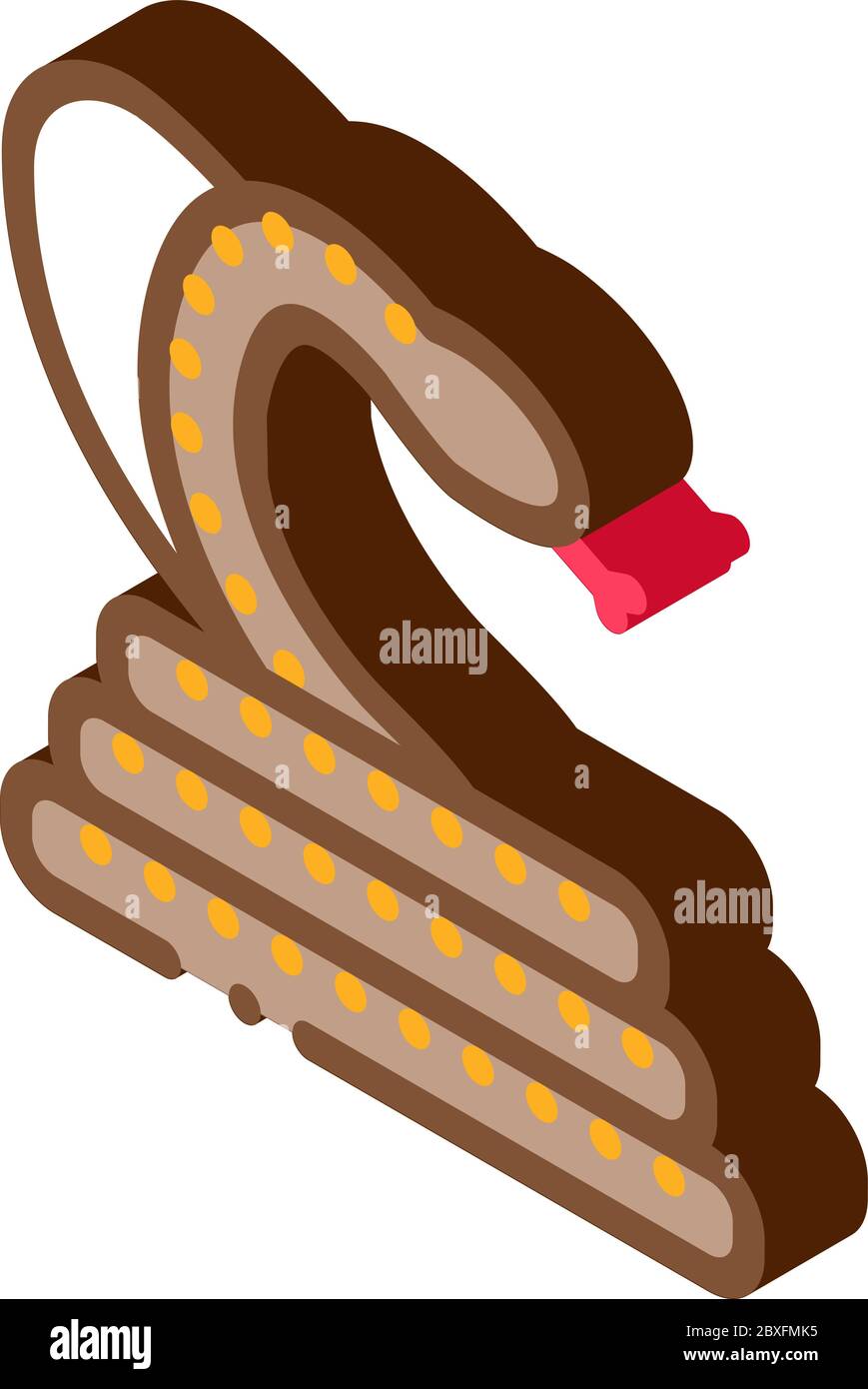 cobra anaconda malaisie isométrique icône illustration vectorielle Illustration de Vecteur