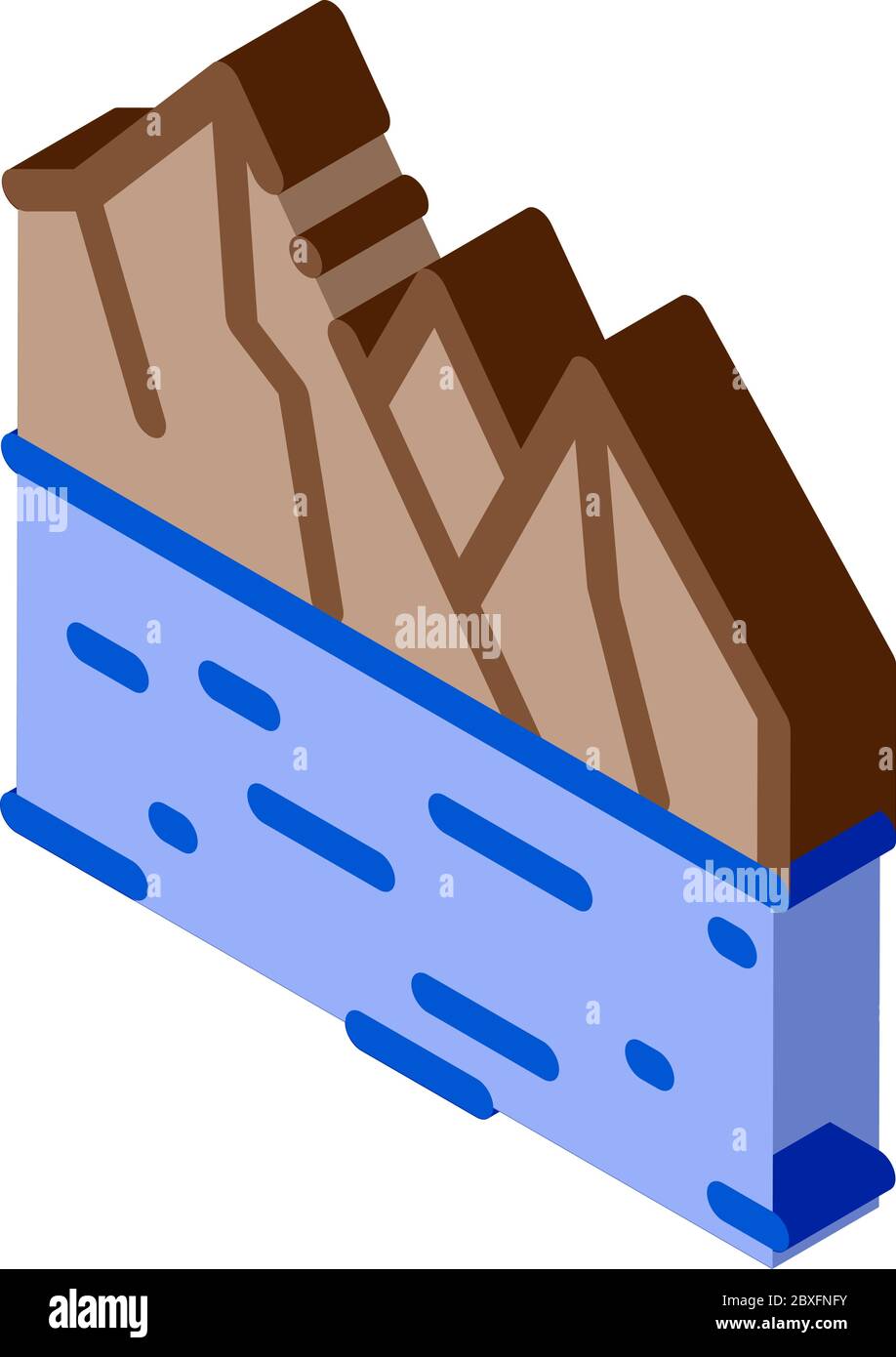 illustration vectorielle d'icône isométrique de rivière courante Illustration de Vecteur