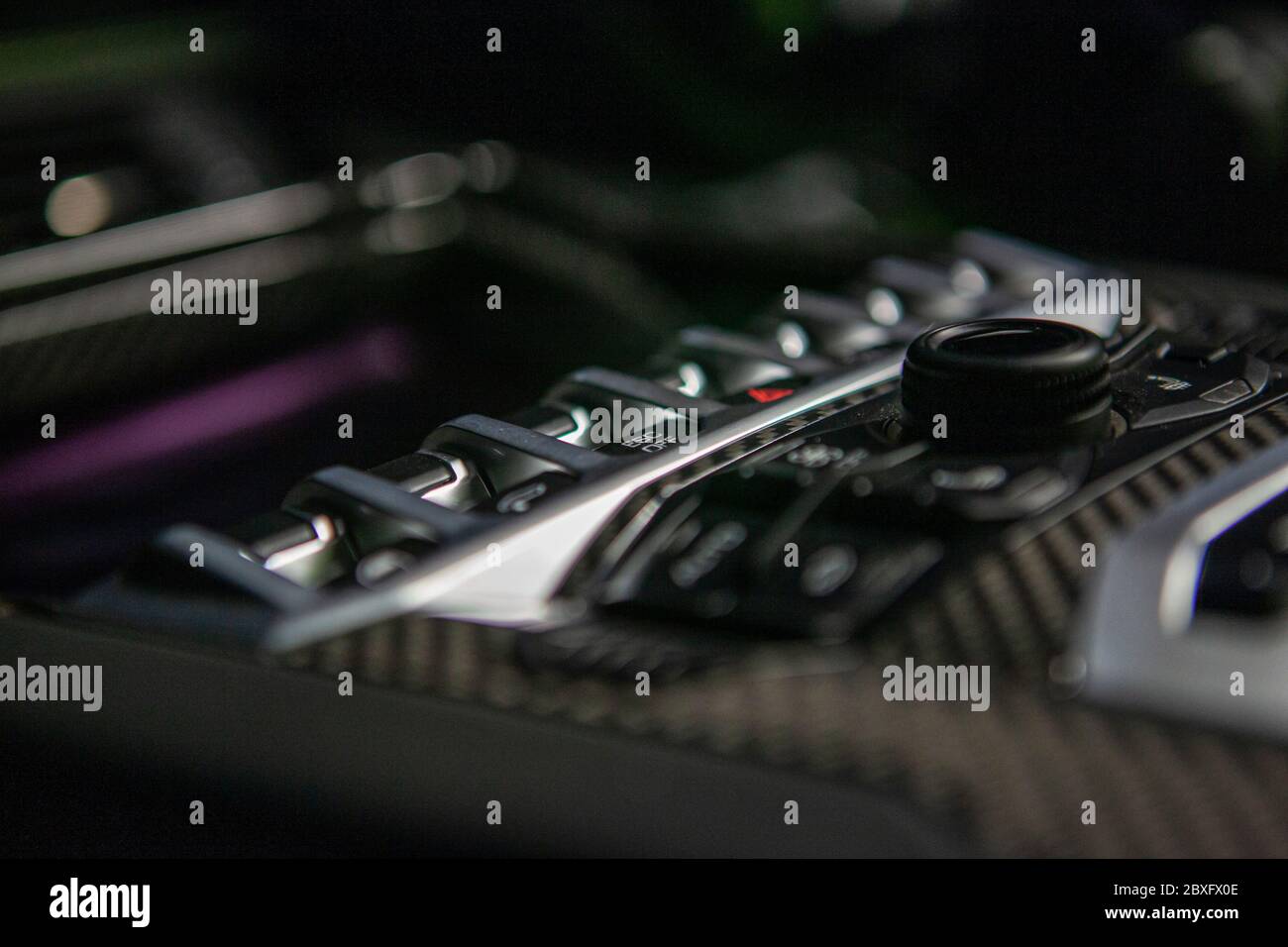 Commutateurs de tableau de bord Lamborghini Aventador Banque D'Images