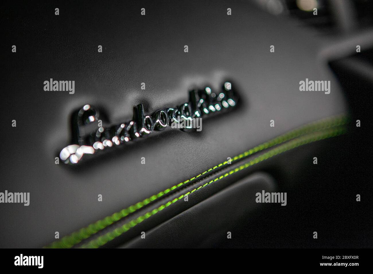 Logo Lamborghini Aventador Dashboard Banque D'Images