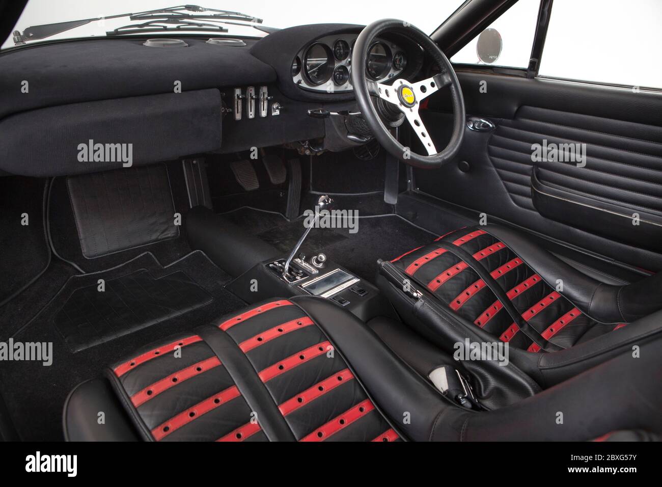 Intérieur Ferrari Dino 246 GTS Banque D'Images