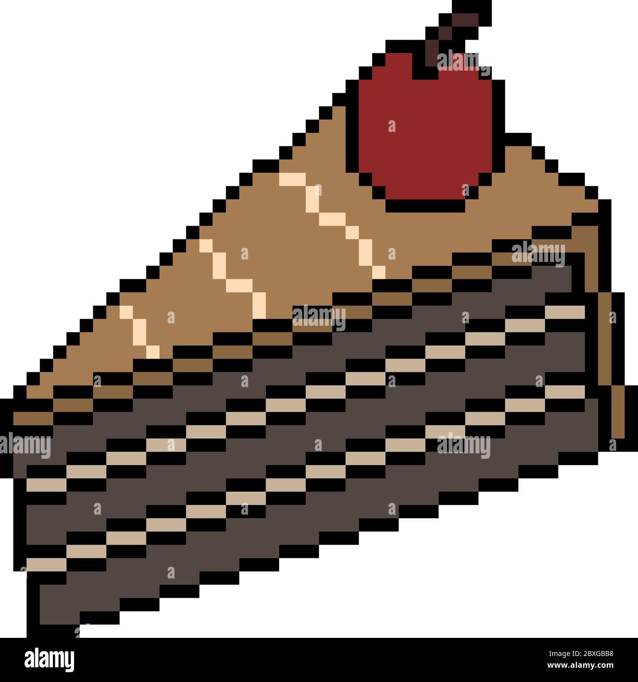 Gateau D Art Vectoriel De Pixels Isole Image Vectorielle Stock Alamy
