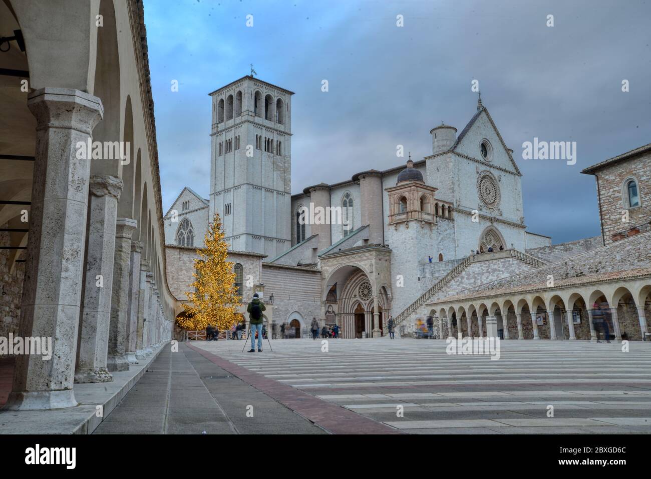 Basilique de Saint François d'Assise, Italie Banque D'Images