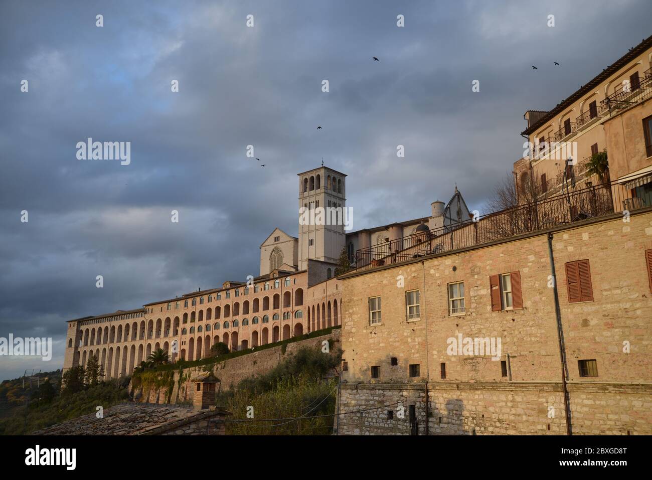 Basilique de Saint François d'Assise, Italie Banque D'Images