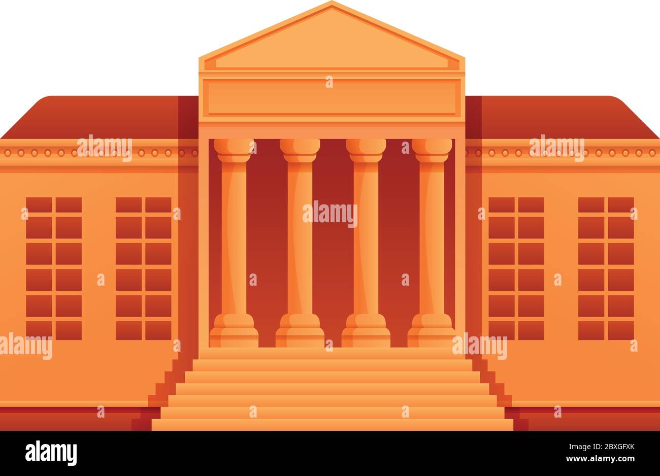 Icône de la maison de musée publique. Dessin animé de la maison de musée public icône de vecteur pour la conception de Web isolée sur fond blanc Illustration de Vecteur