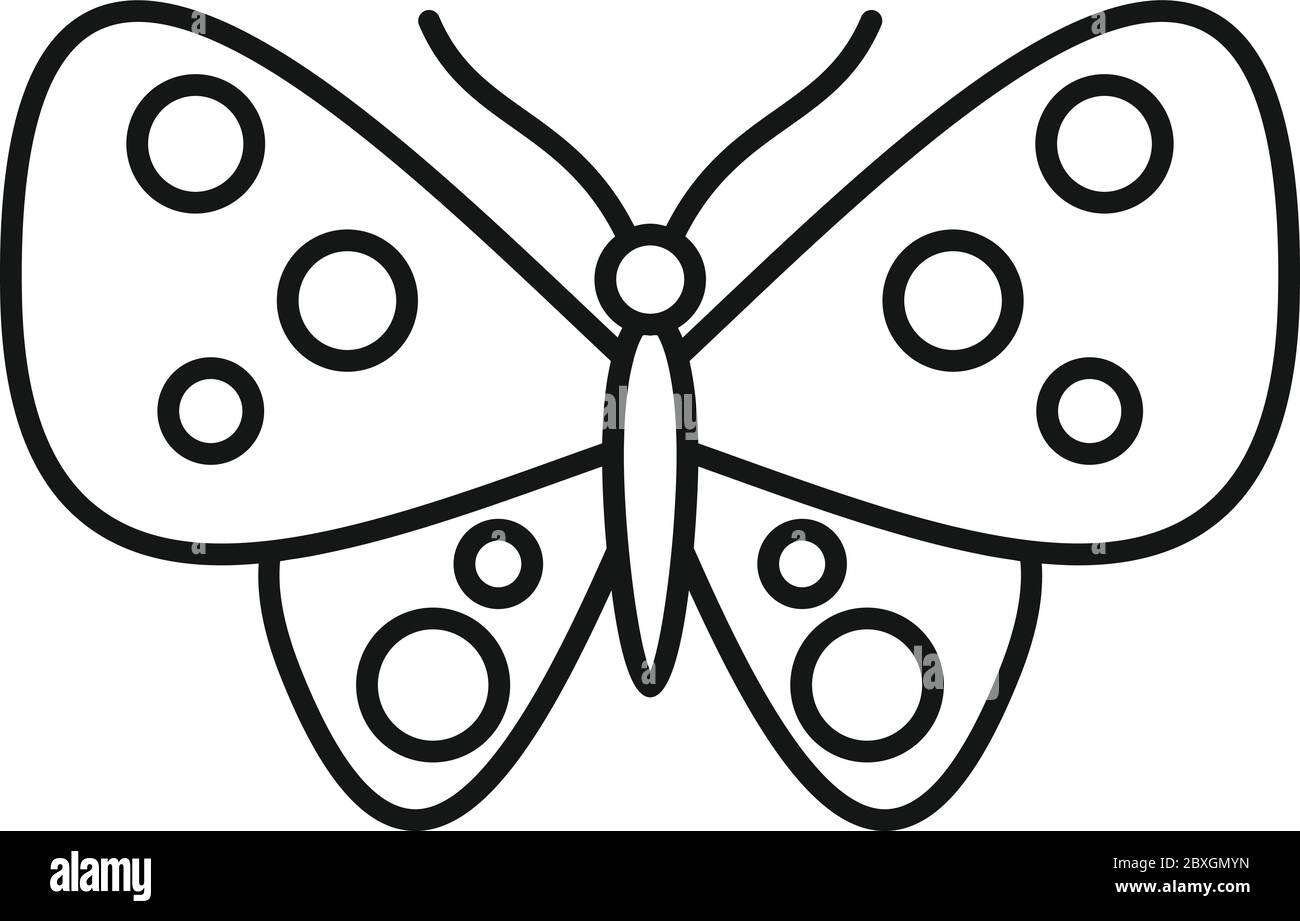 Icône de papillon sauvage. Contour de l'icône de vecteur de papillon sauvage pour la conception de Web isolée sur fond blanc Illustration de Vecteur