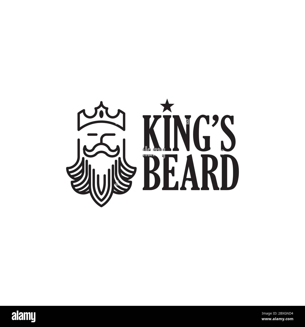 Logo King Beard Illustration de Vecteur
