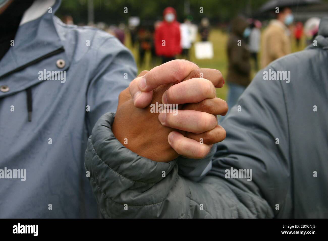 Black Lives Matter Protest, Forest Recreation Ground, Nottingham, Royaume-Uni, 7 juin 2020. Banque D'Images