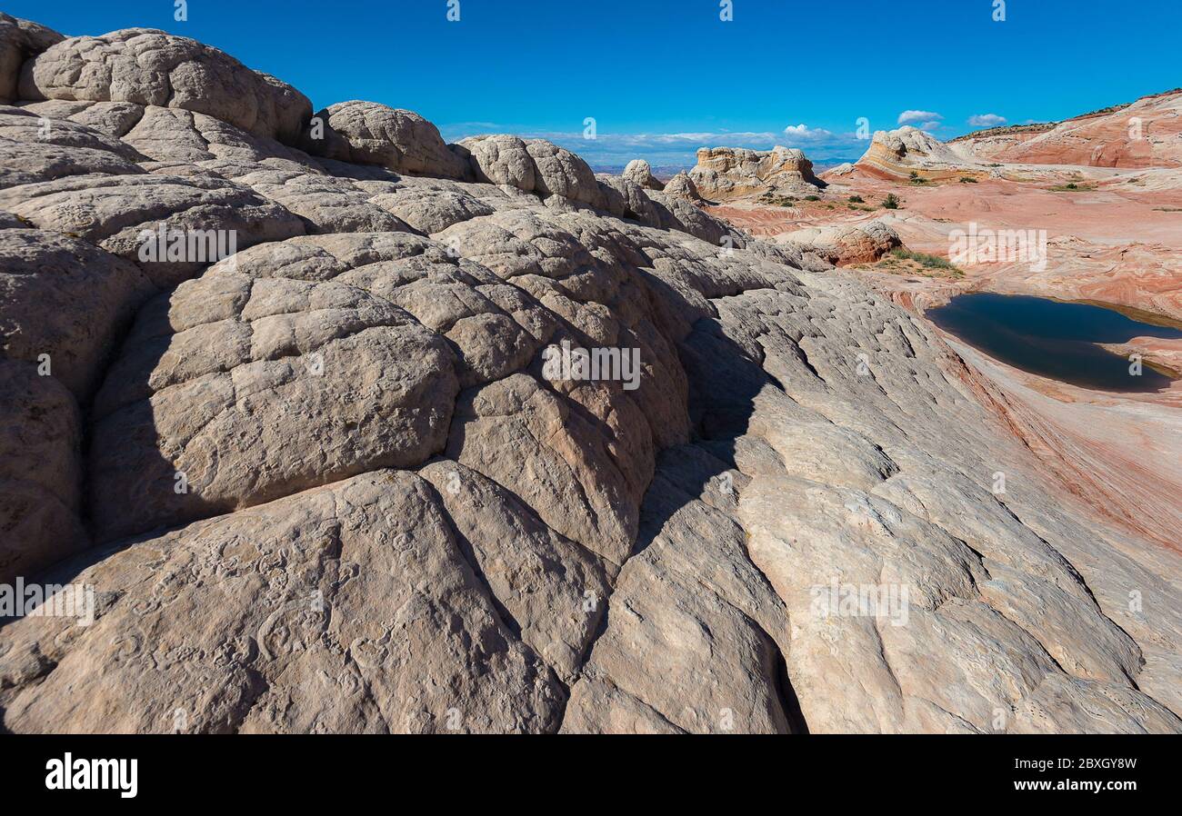 Une autre planète sur la terre, Blanc Pocker Arizona USA Banque D'Images