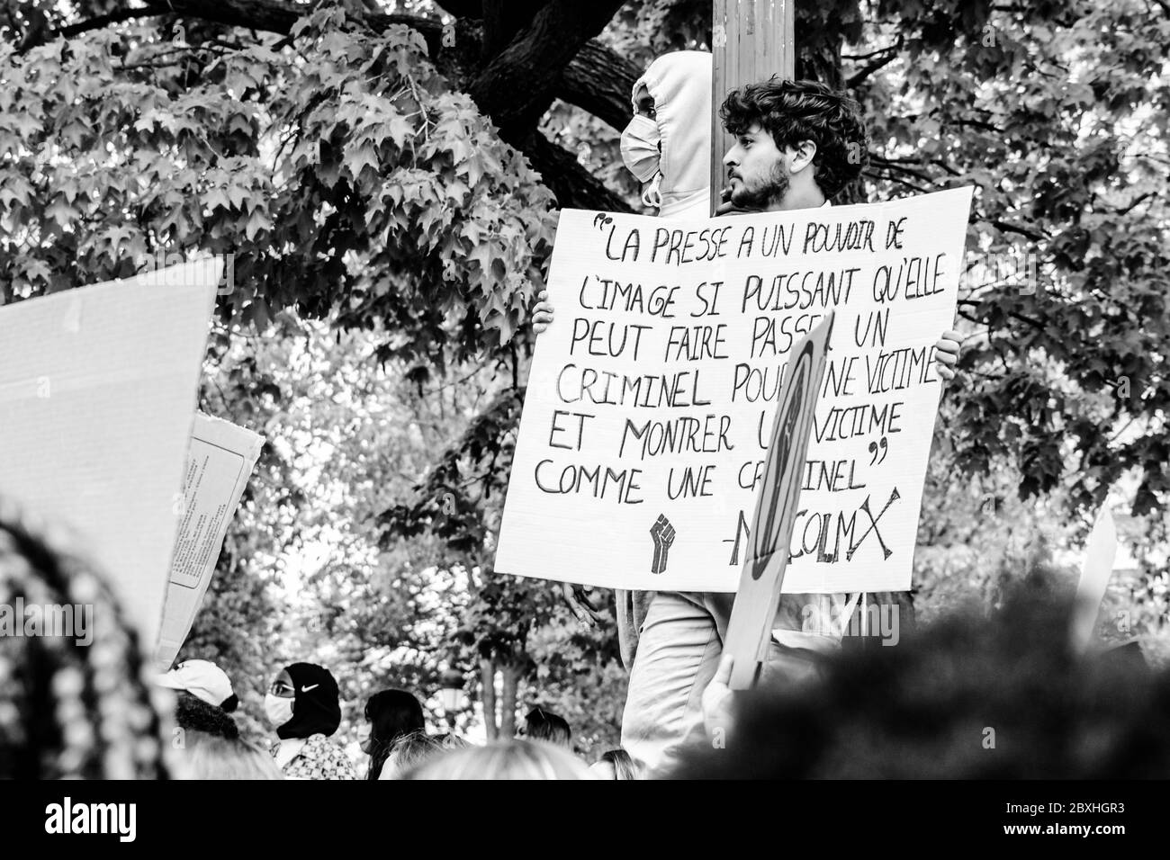 Rassemblement anti-racisme - ville de Québec rassemblement anti-racisme - Québec Banque D'Images
