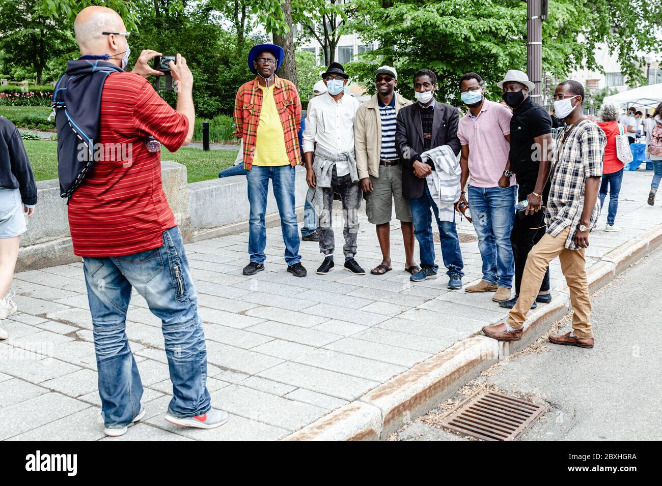 Rassemblement anti-racisme - ville de Québec rassemblement anti-racisme - Québec Banque D'Images