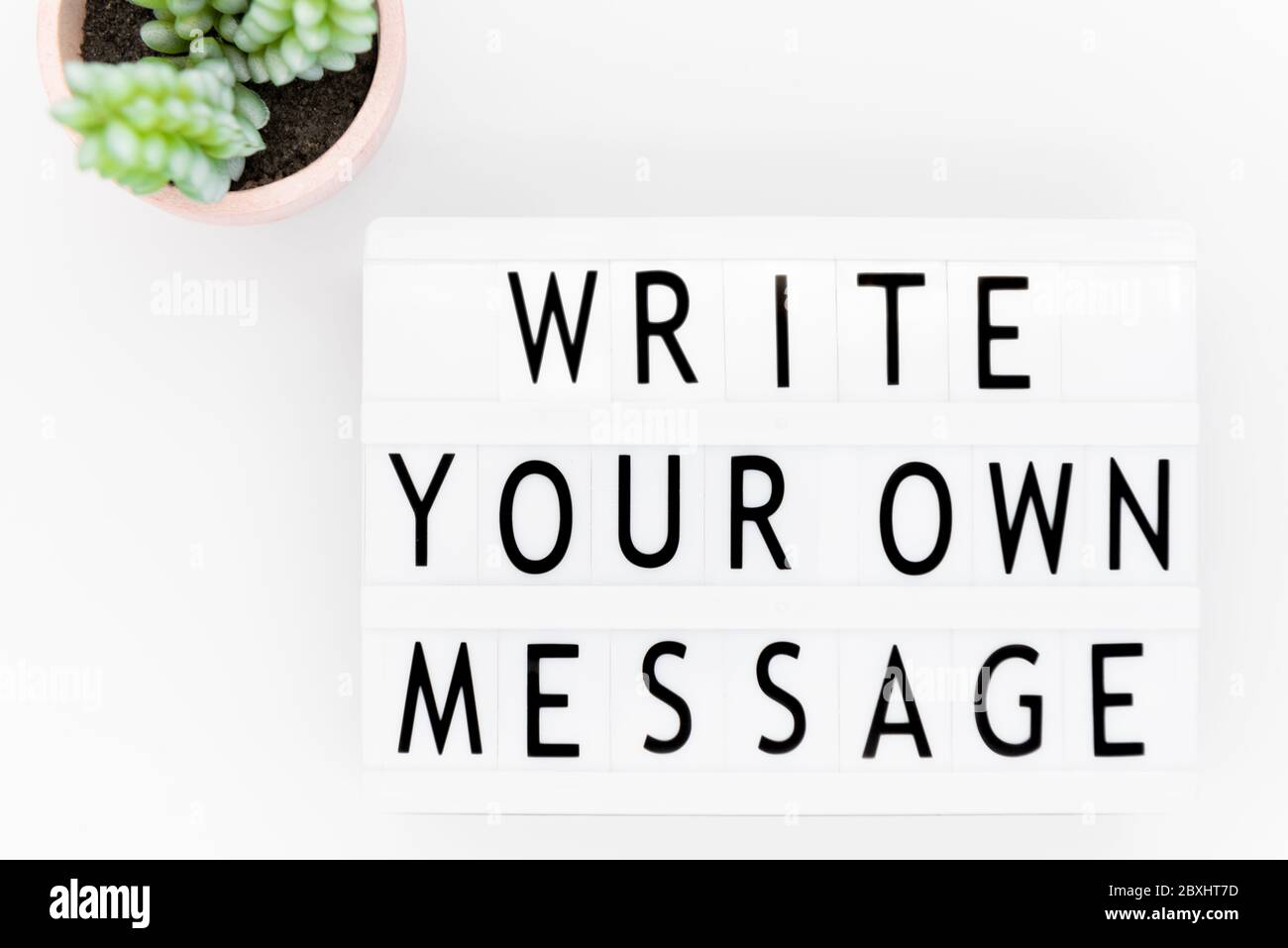 Citations motivationnelles et inspirantes - Écrivez votre propre message. Banque D'Images