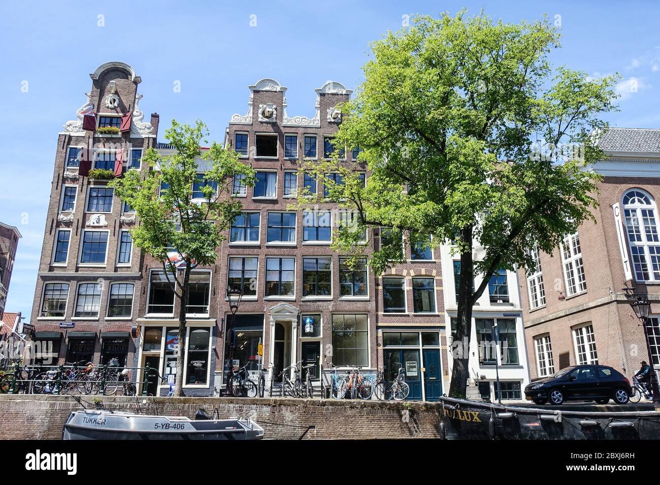 Calme Amsterdam (pays-Bas) pendant la crise Covid-19, vues sur le quartier rouge vide Banque D'Images