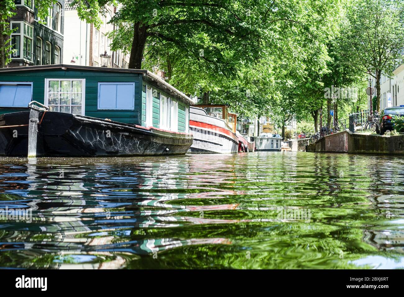 Calme Amsterdam (pays-Bas) pendant la crise Covid-19, vues sur le quartier rouge vide Banque D'Images