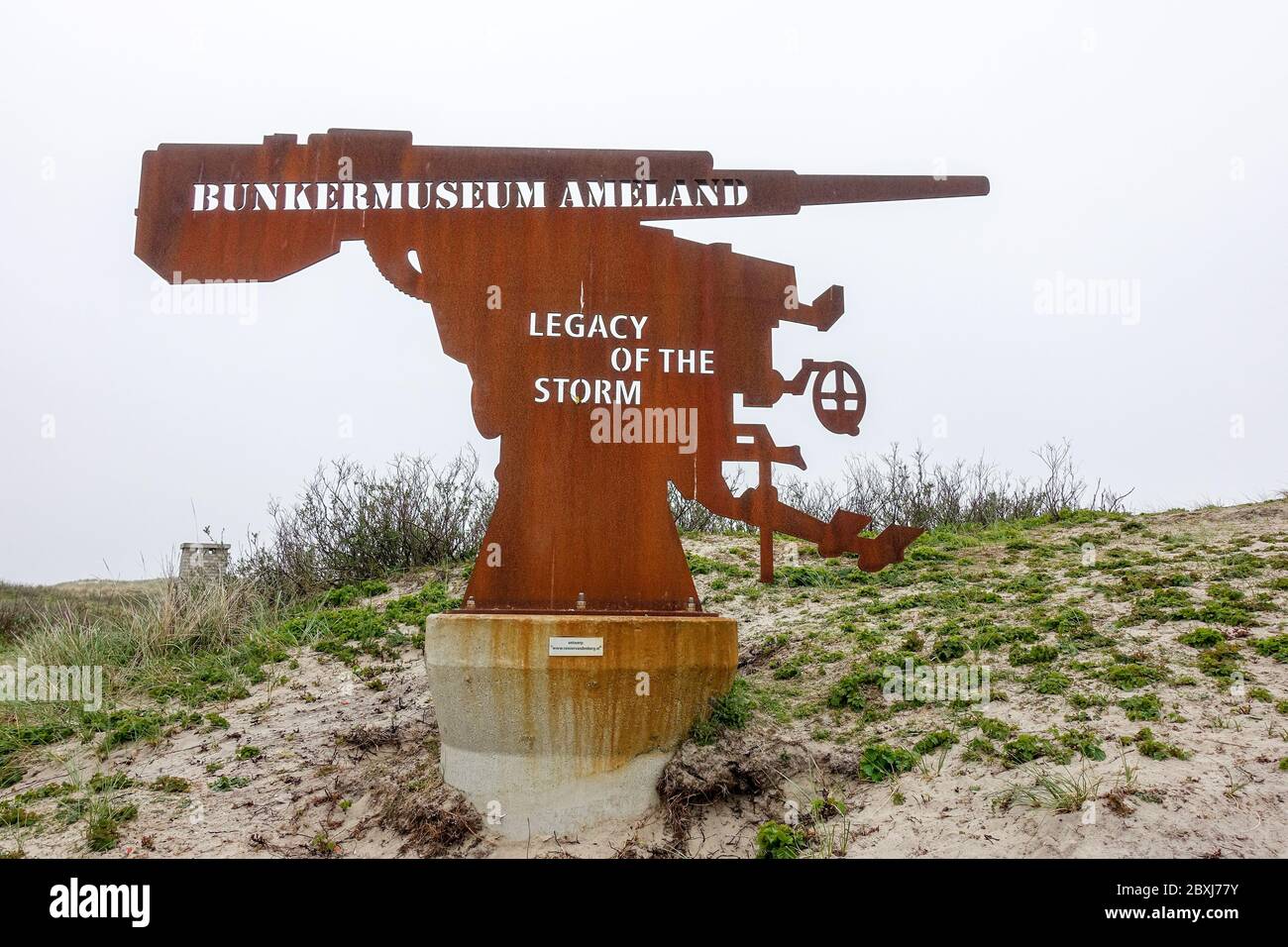 Bunkermuseum sur Ameland, pays-Bas : exposition historique de la présence armée allemande dans les îles de la Frise Banque D'Images