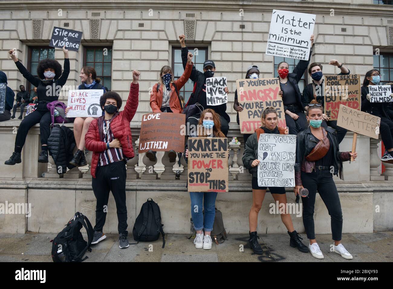 Marching for Black Lives Matter , londres 7 juin 2020, photo Antonio Pagano/Alamy Banque D'Images