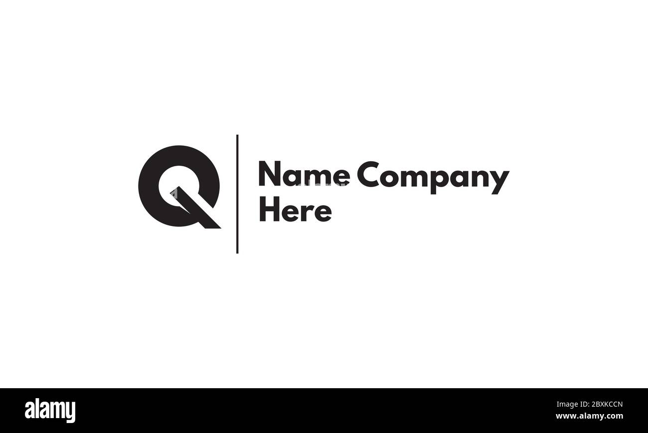Logo vectoriel sur lequel l'image abstraite de la lettre Q. Illustration de Vecteur