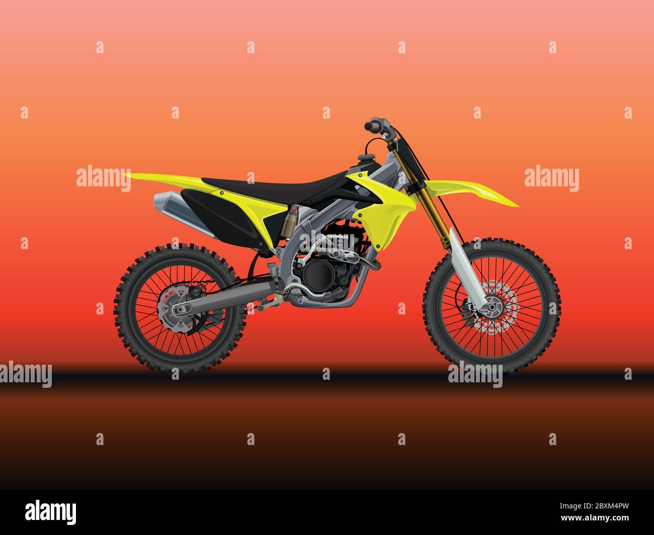 Le sport moto offroad modèle technique. Icône vecteur Illustration de Vecteur